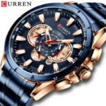CURREN Klocka 8363 Armbandsur Casual Vattentät Kronograf Present Herrklocka Rostfritt stål Sport