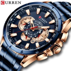 CURREN Klocka 8363 Armbandsur Casual Vattentät Kronograf Present Herrklocka Rostfritt stål Sport