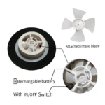 Vattentät ventilation fläkt Marin båt tak husvagn rostfritt stål sol driven ventil